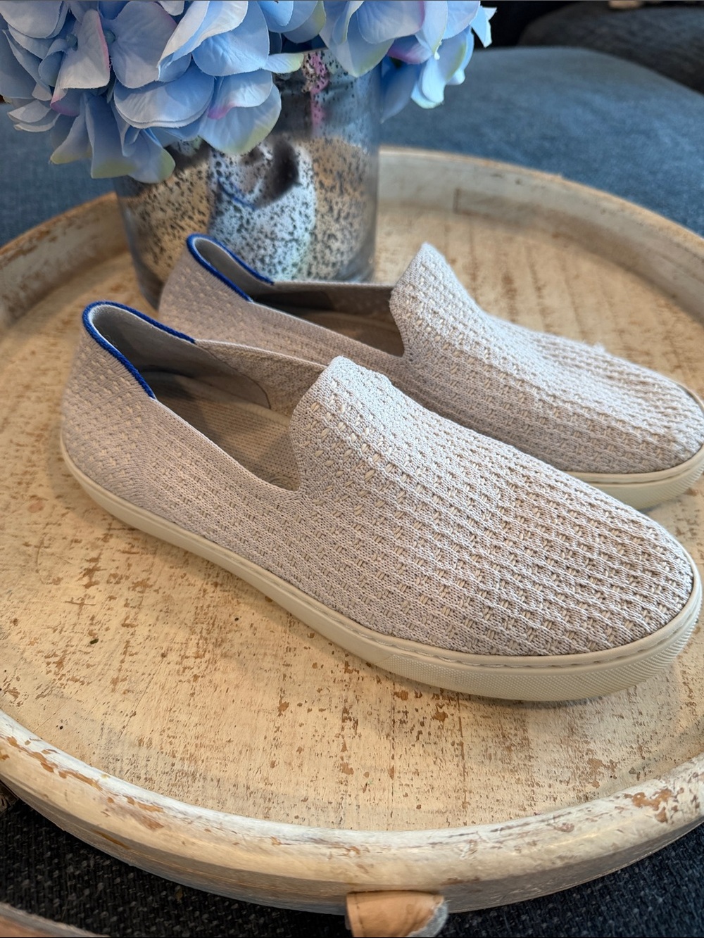 Rothy's Salt Honeycomb The Original Slip On Sneakers gray